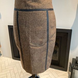Beautiful pencil skirt - Wool and leather
